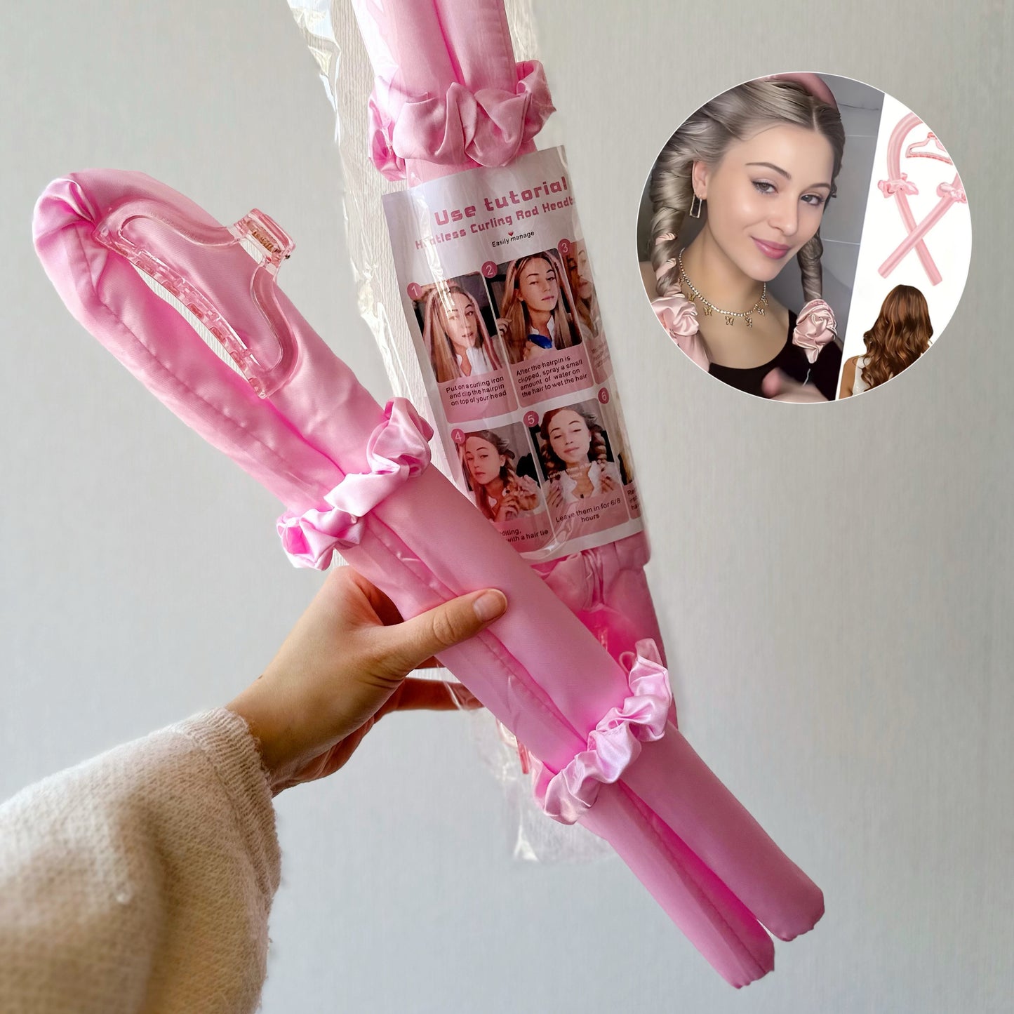 Ondulador rizador para el cabello sin calor (4pcs)