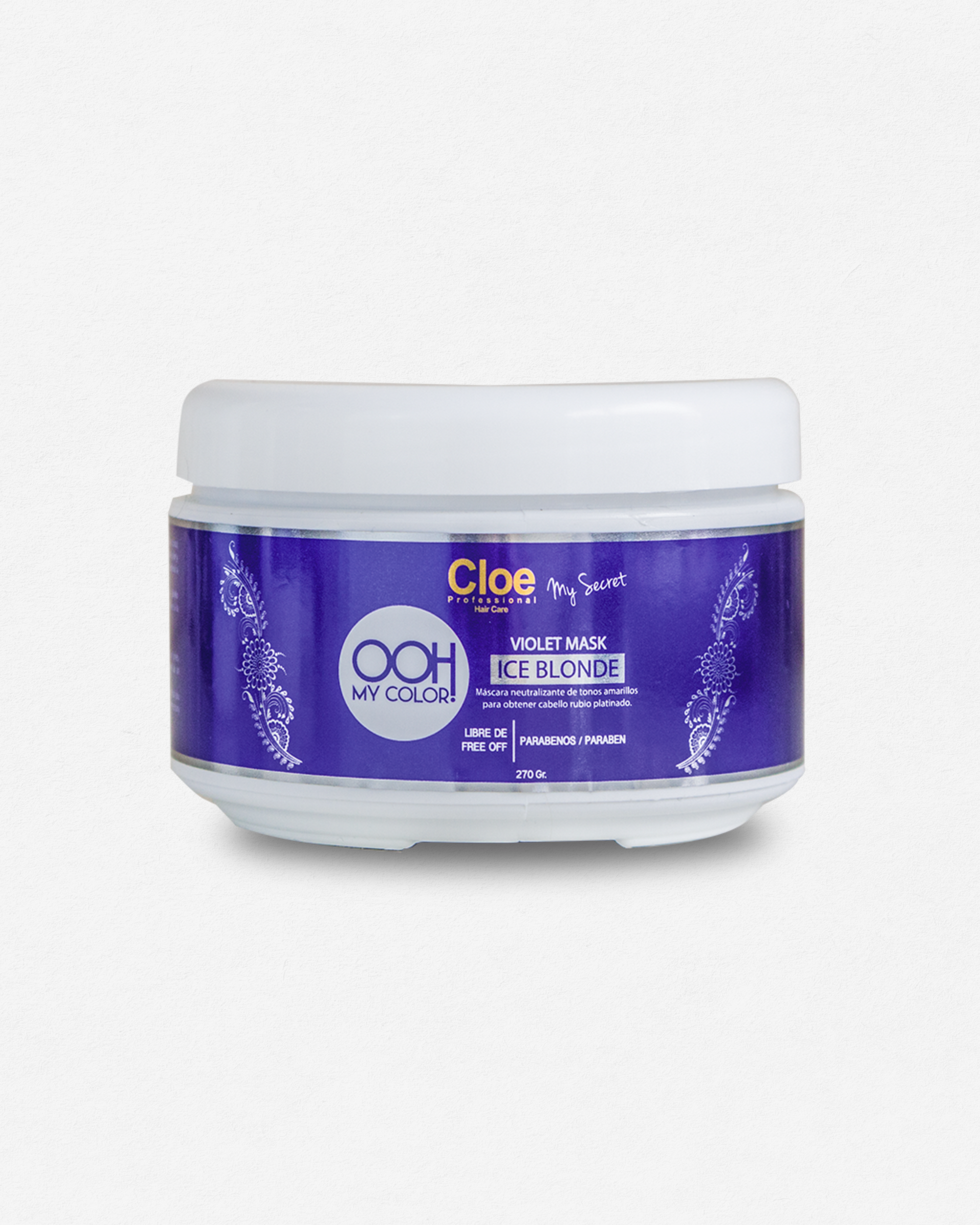 Máscara Violeta Para Cabellos Rubios y Platinados - Cloe Professional