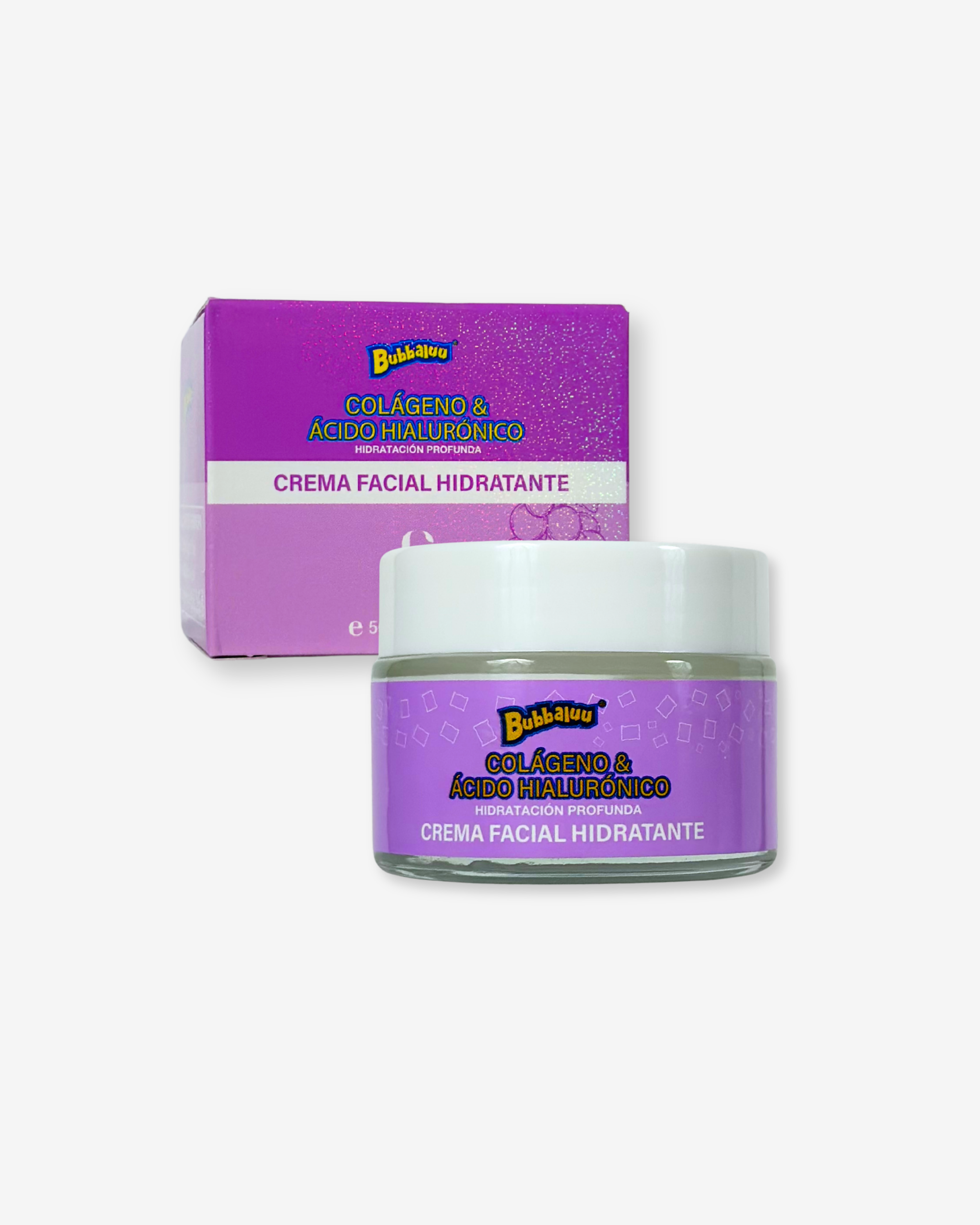 Crema Facial Colágeno y Ácido Hialurónico Uva - Bubbaluu