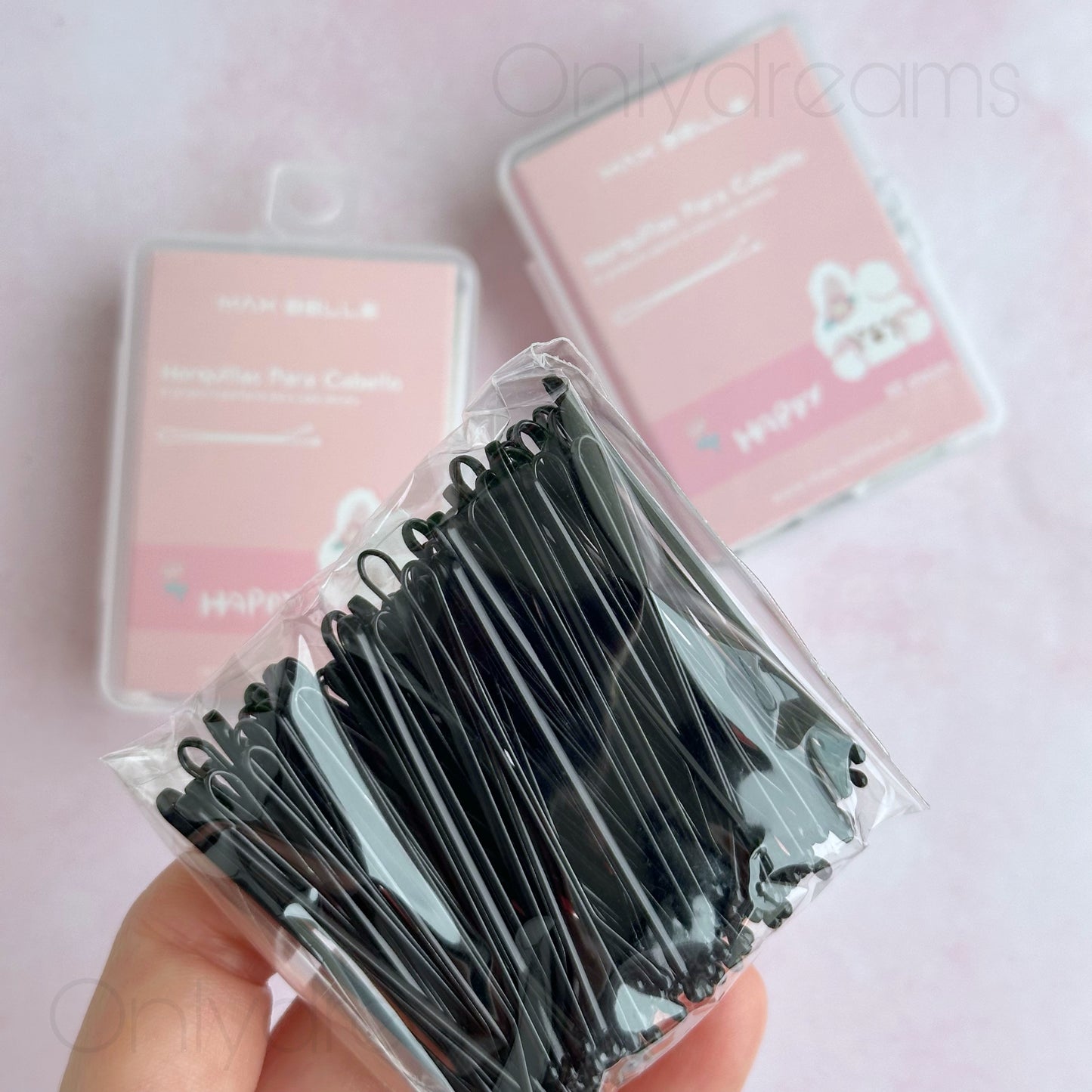 Pinches negros para cabello (80 pcs)