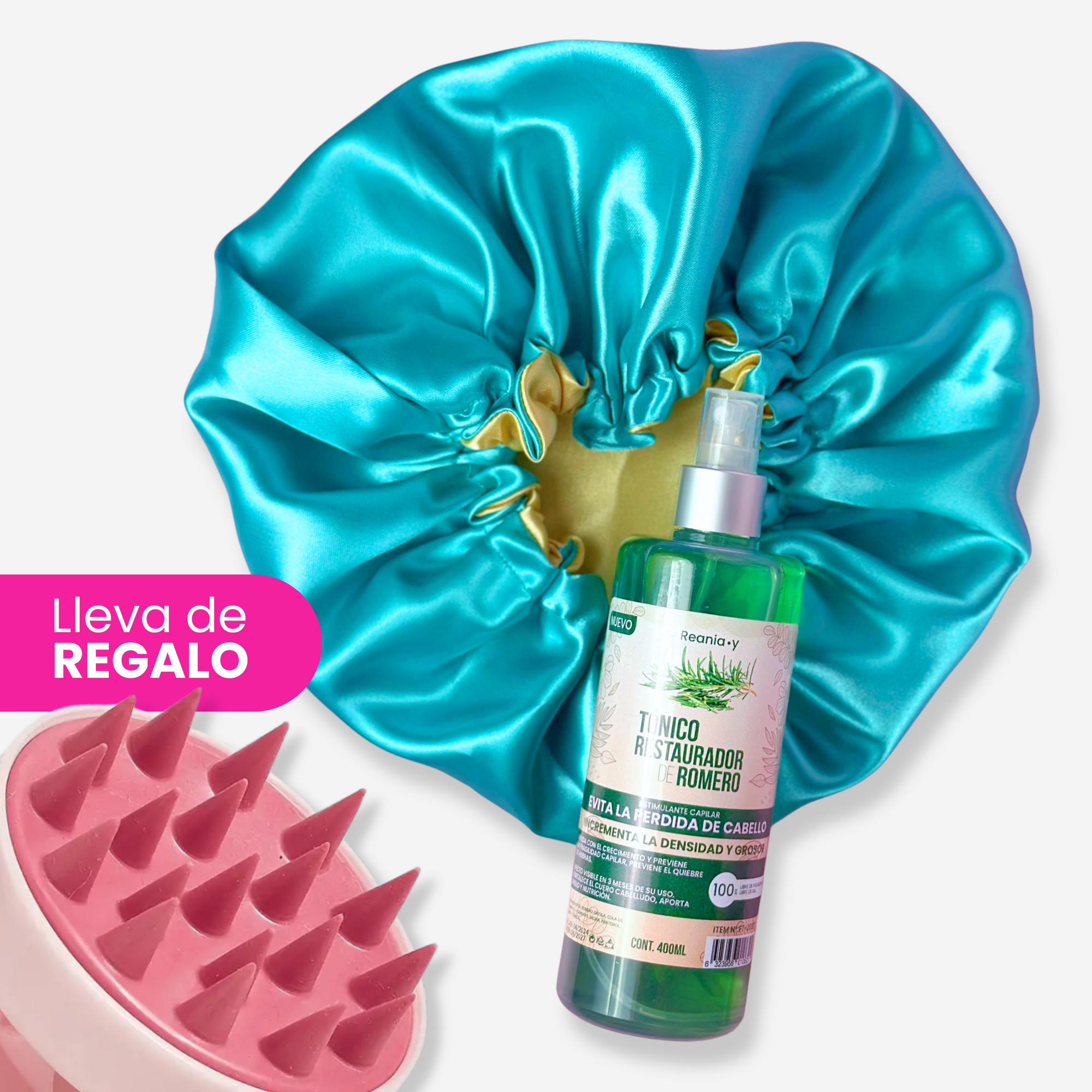 Pack Anti Caída Capilar: Tónico de Romero + Gorro de Satín